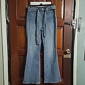 GAP Women's High Rise Flared Jeans Tie-belt,Size: 6/28